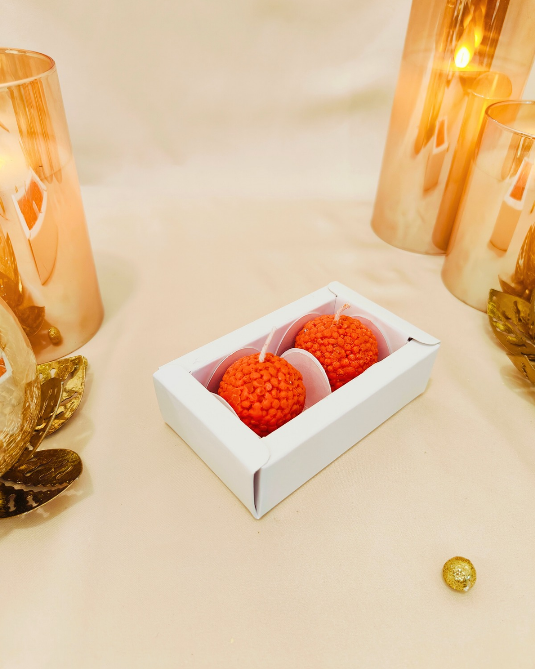Motichoor Laddoo Candles - Pack of 2