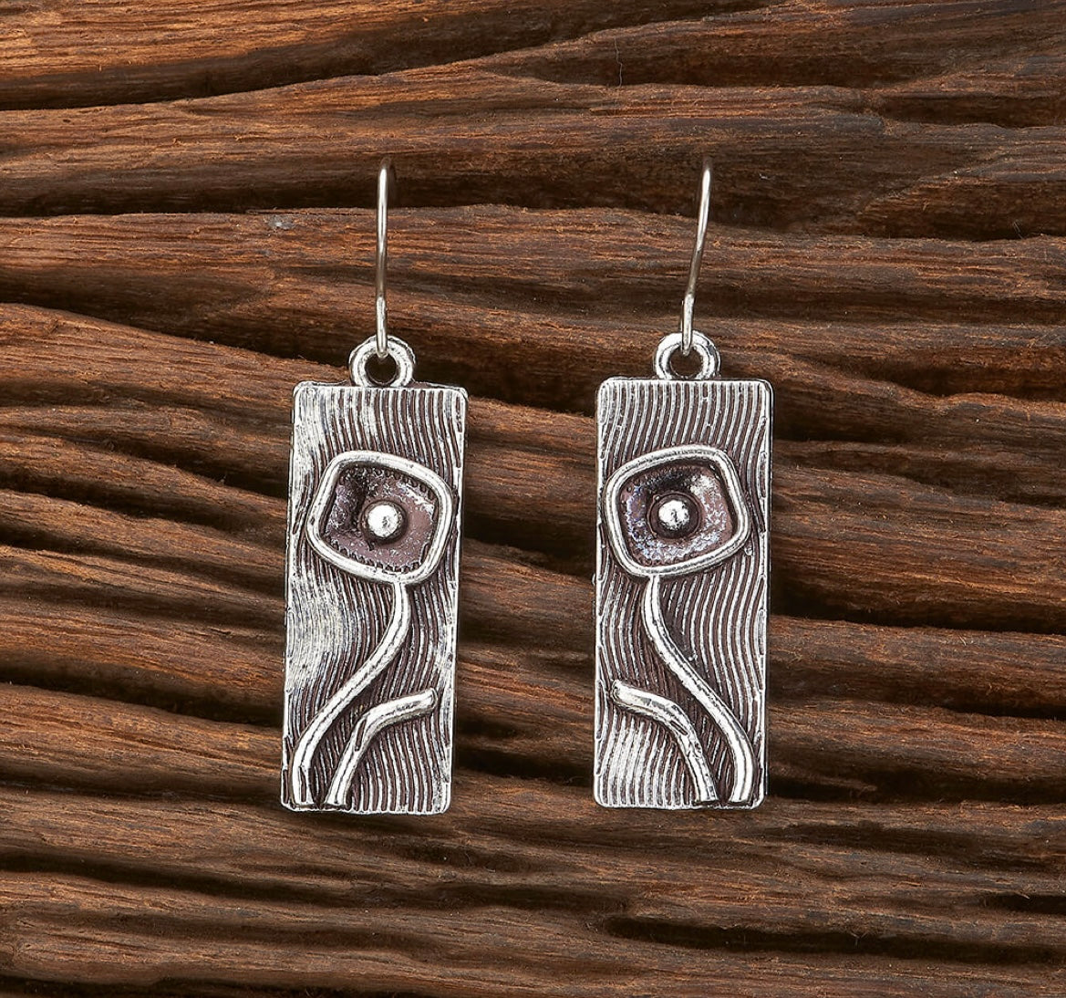 Oxidised Silver Earrings S123