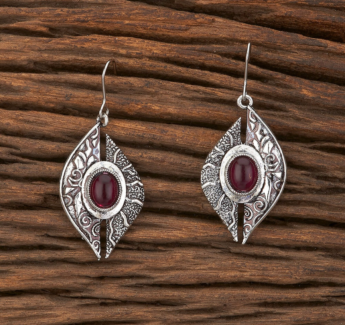 Oxidised Silver Earrings S124