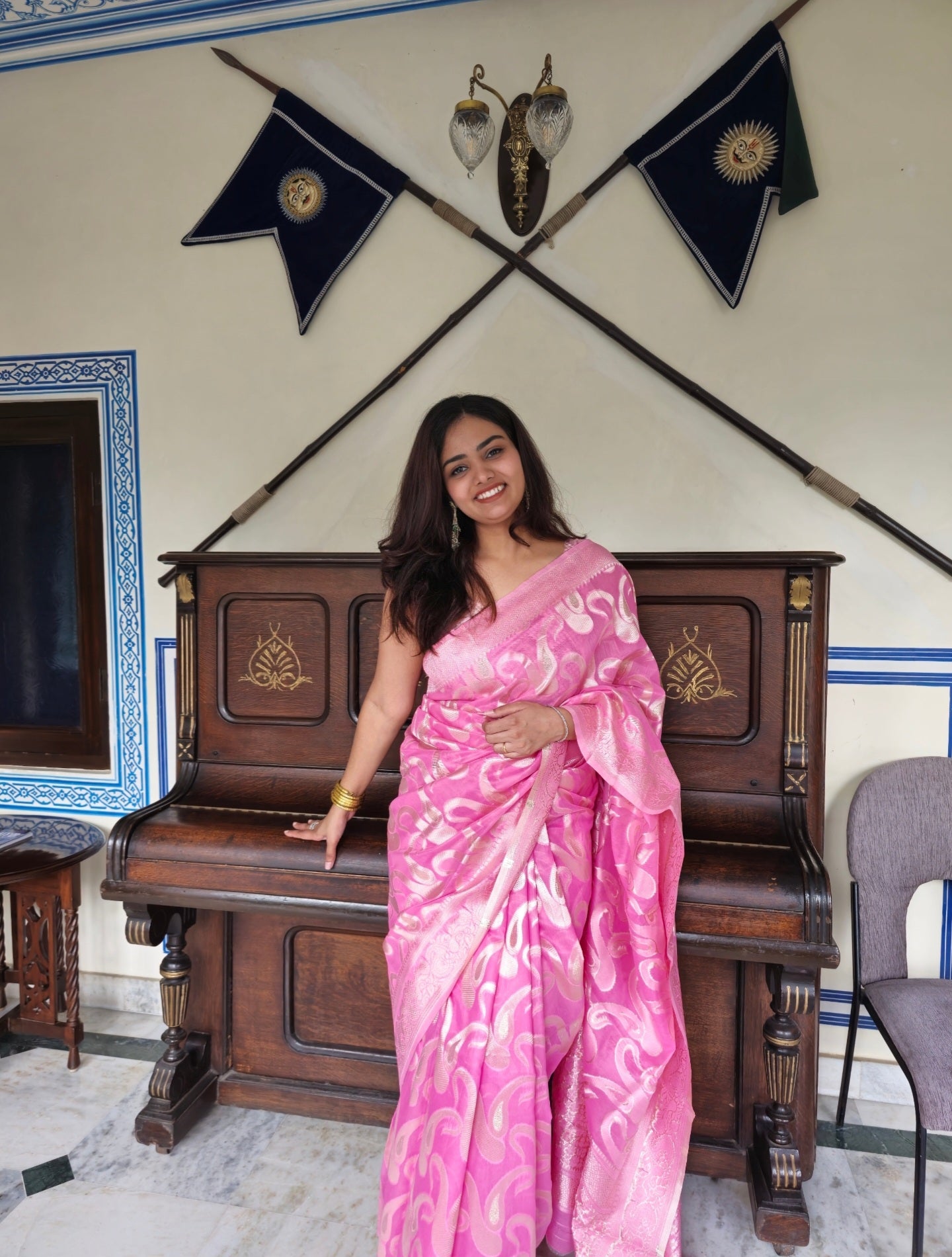 Pink colour Saree S0156