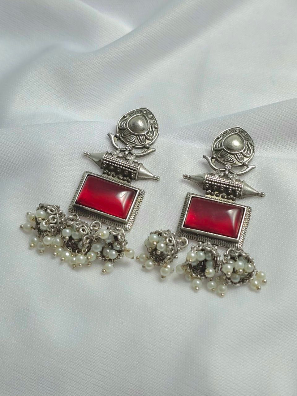 Oxidised Silver Earrings S127