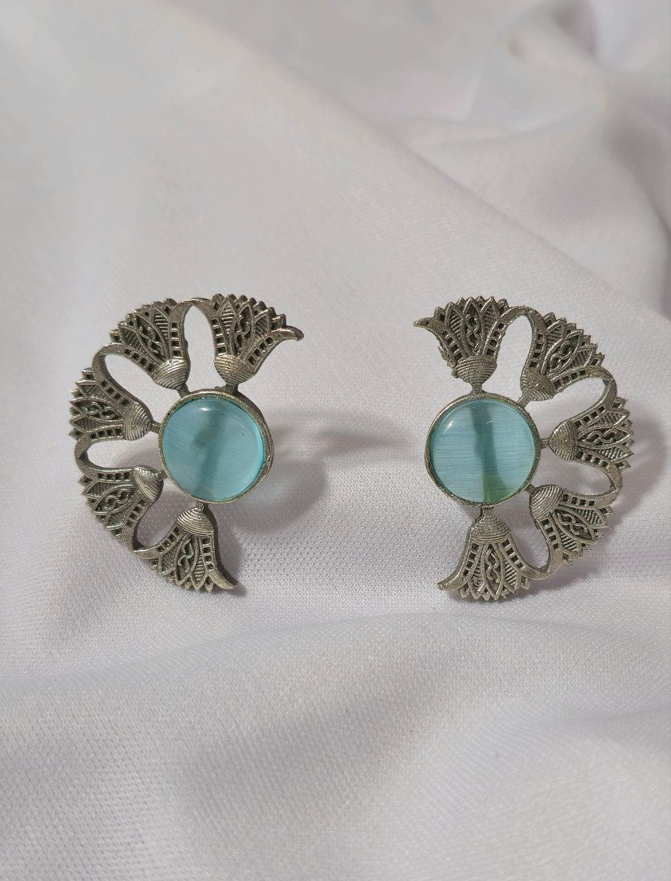 Oxidised Silver Earrings S125