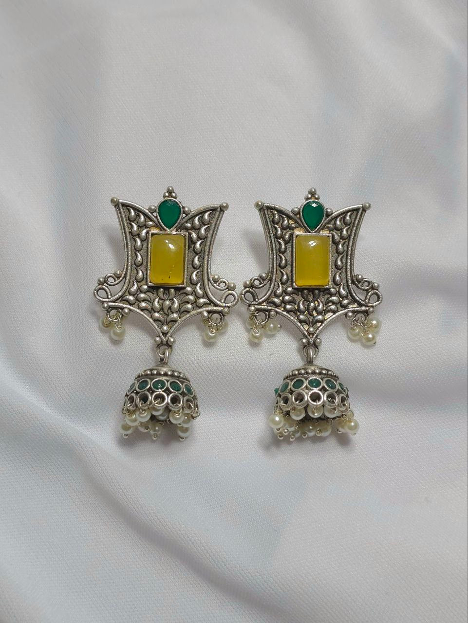 Oxidised Silver Earrings S130