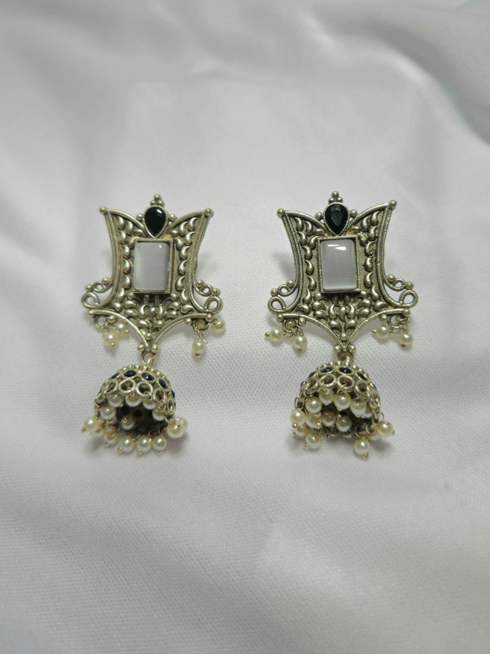 Oxidised Silver Earrings S130