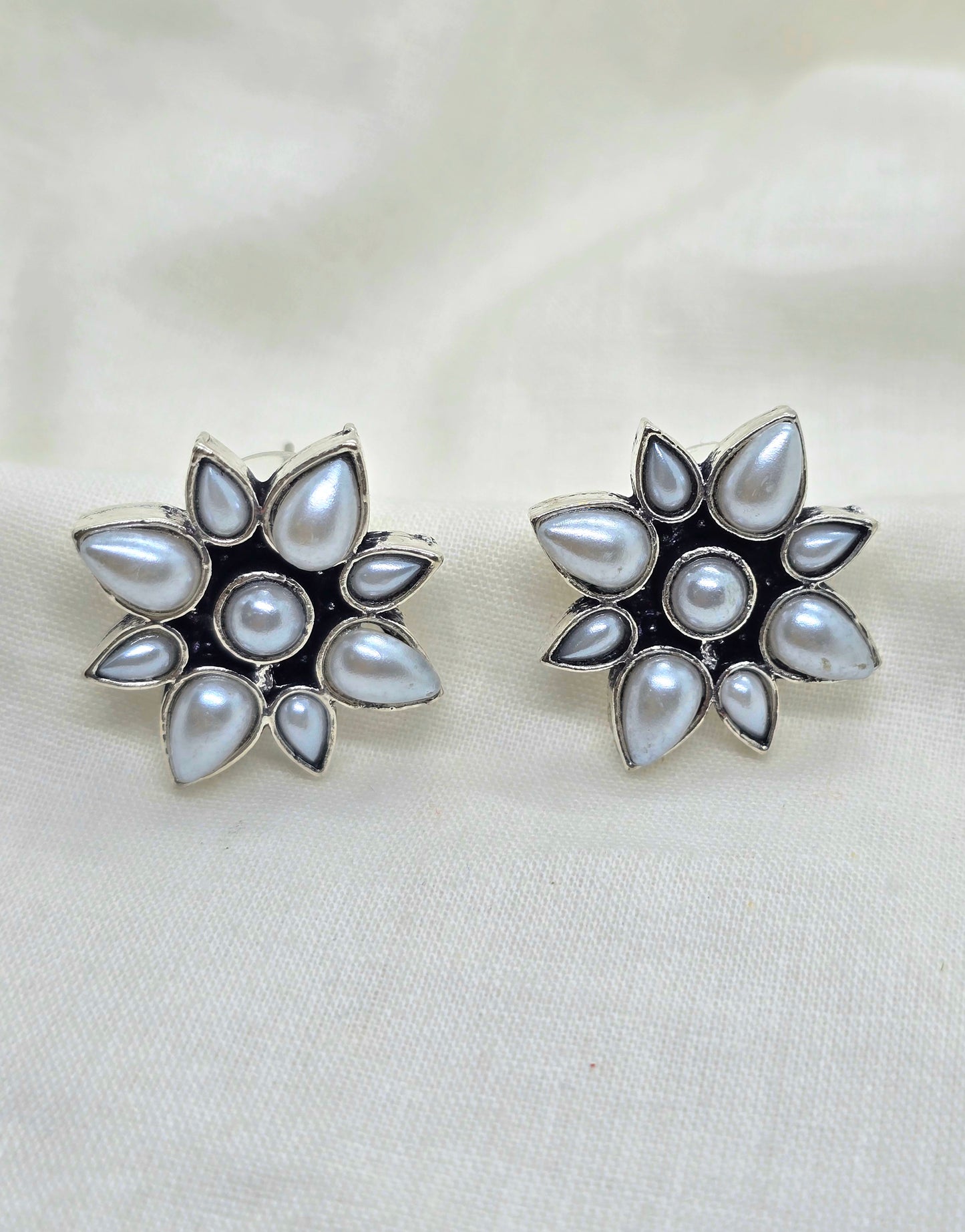 Oxidised Silver Earrings S143