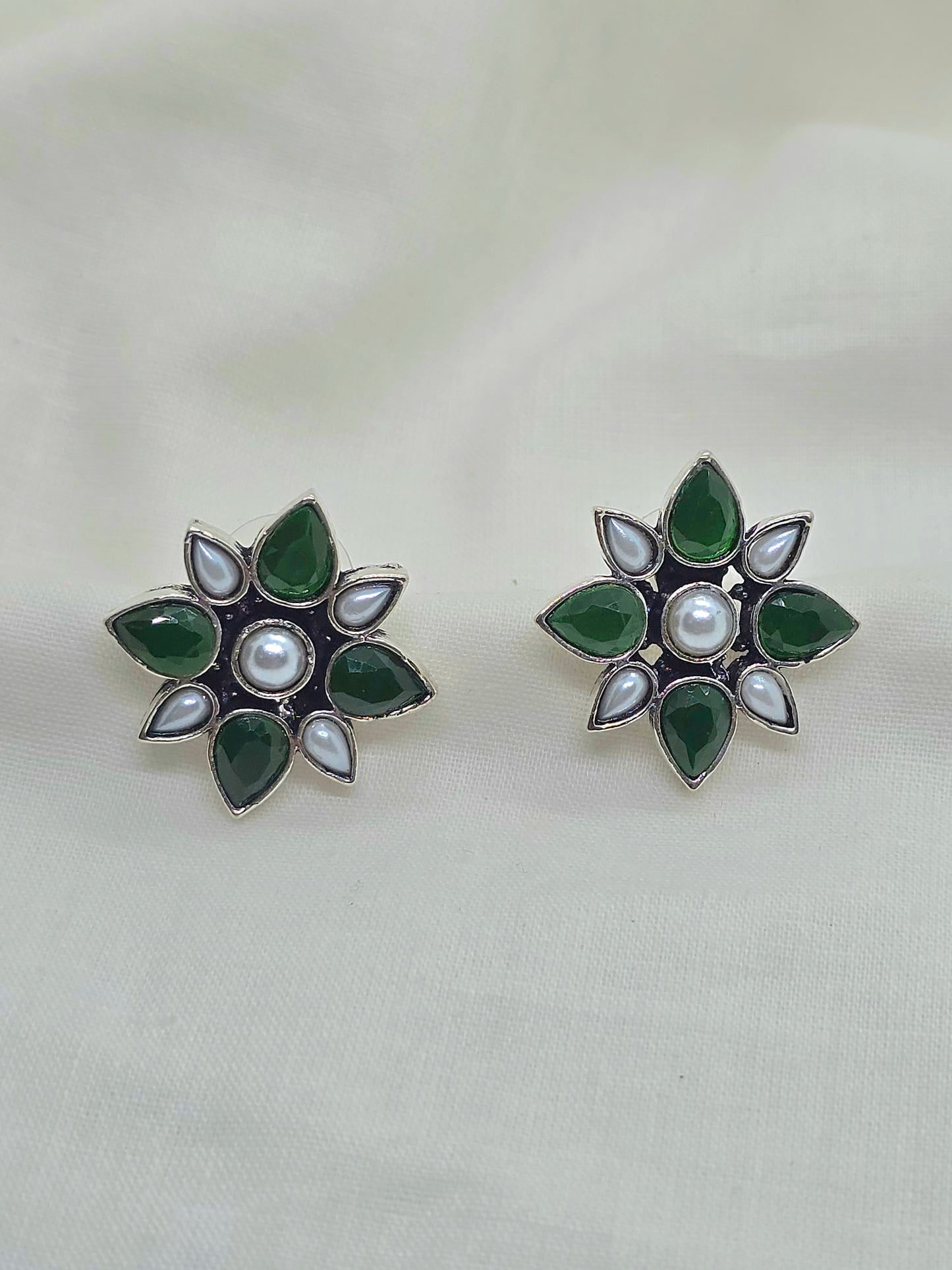 Oxidised Silver Earrings S143