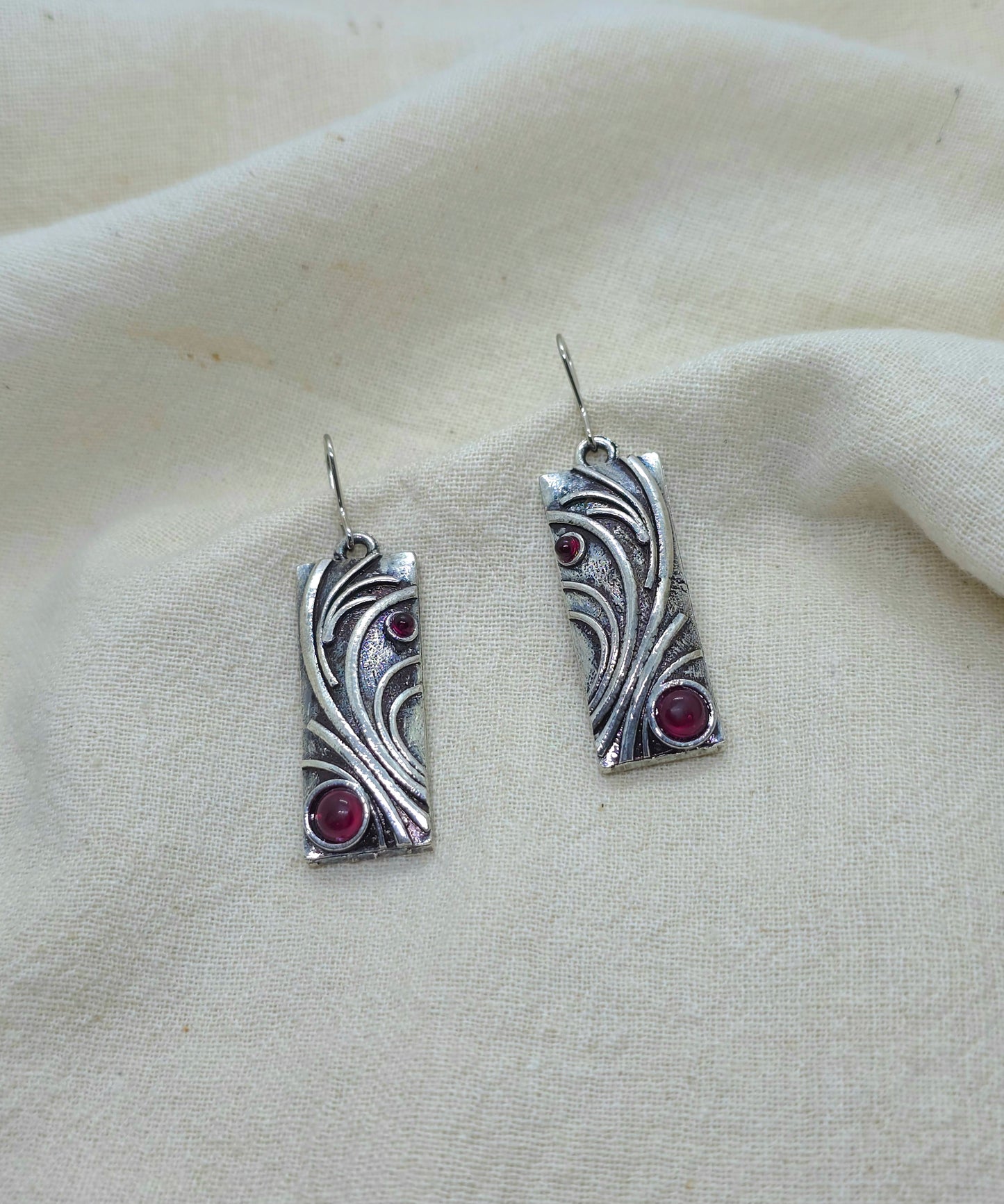 Oxidised Silver Earrings S119