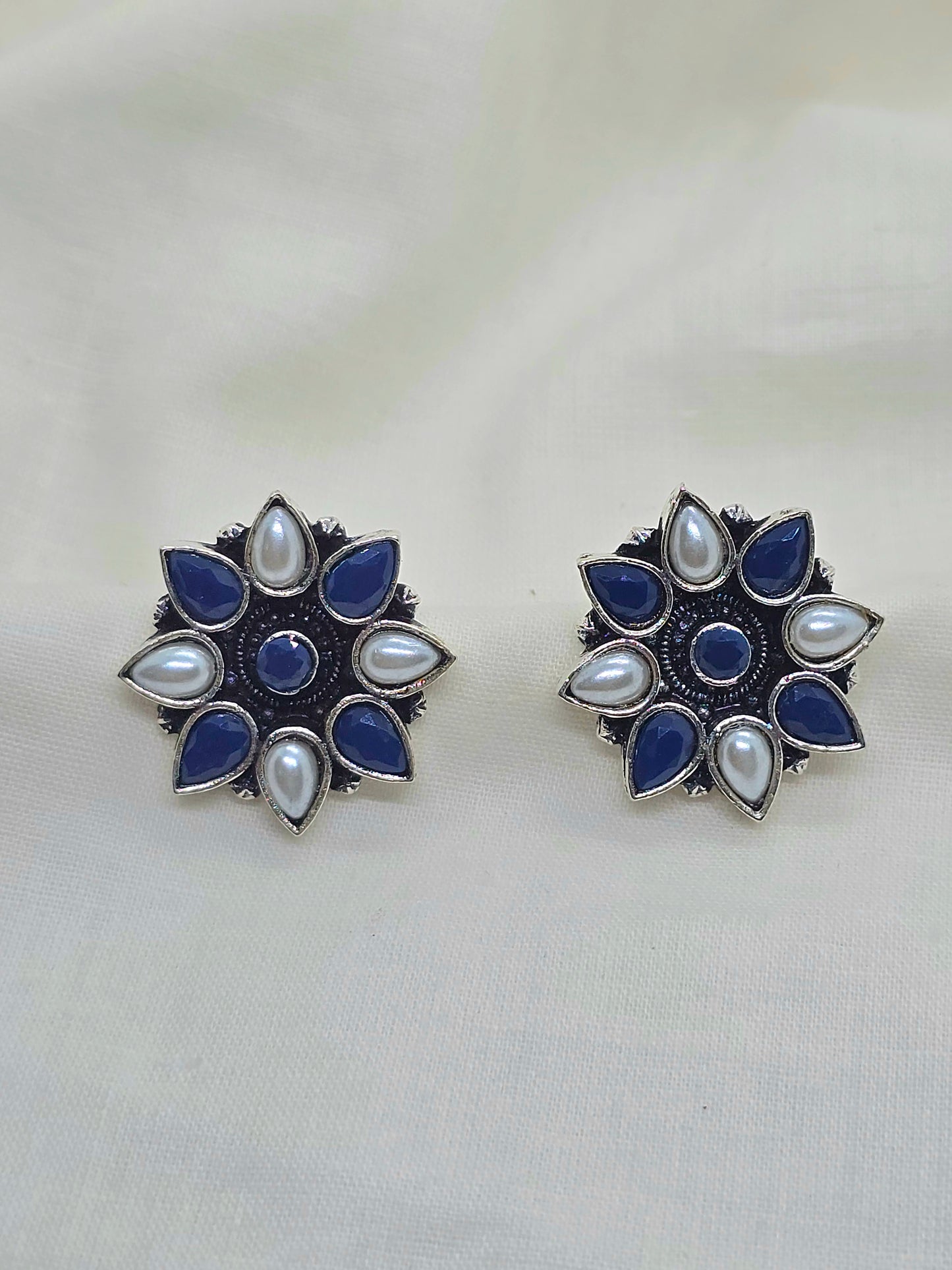 Oxidised Silver Earrings S143