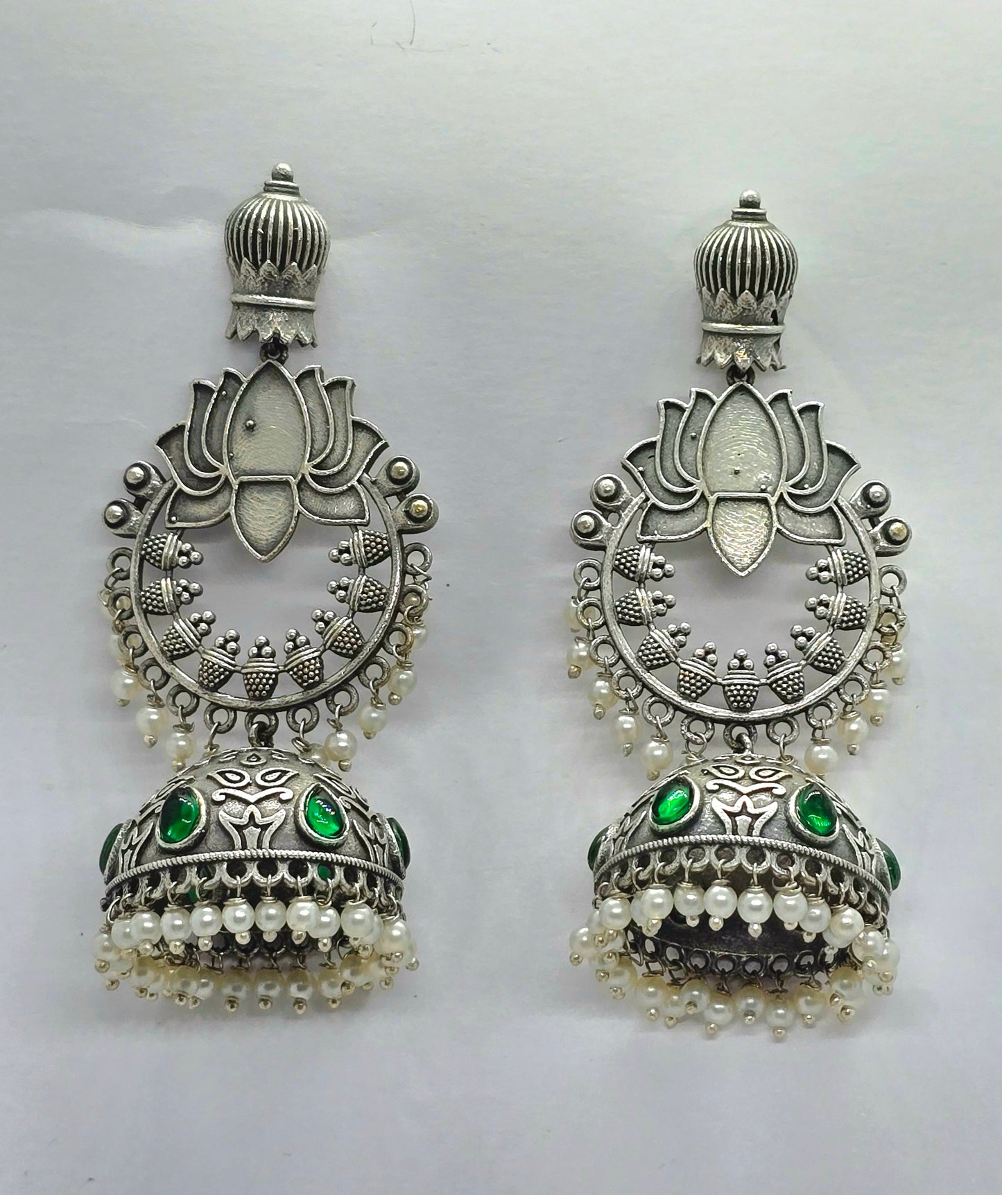 Oxidised Silver Earrings S142