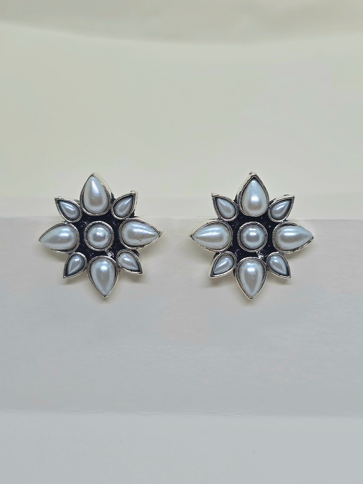 Oxidised Silver Earrings S143