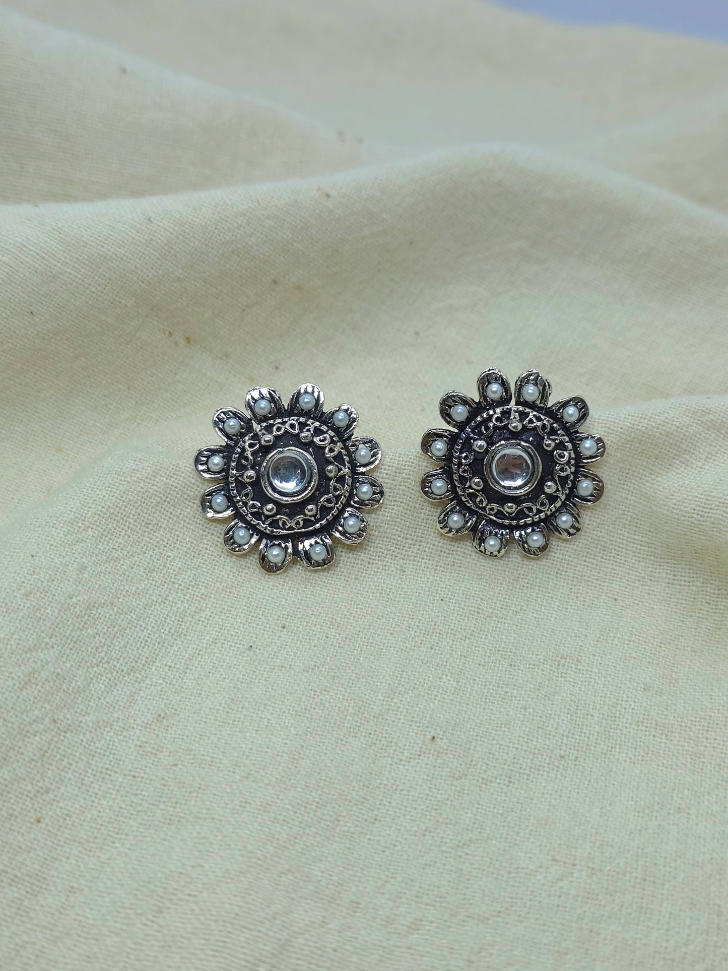 Oxidised Silver Earrings S120