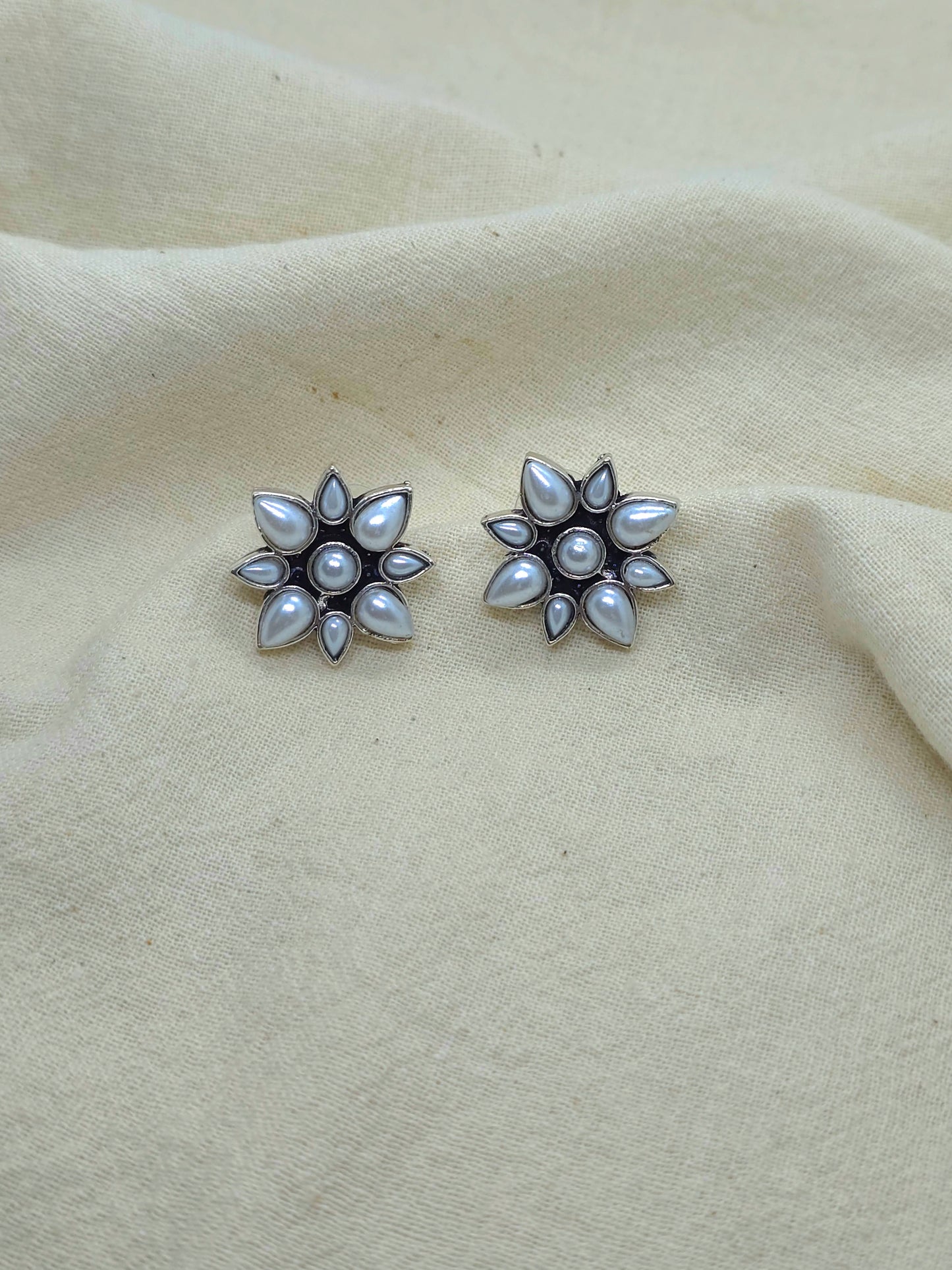 Oxidised Silver Earrings S165