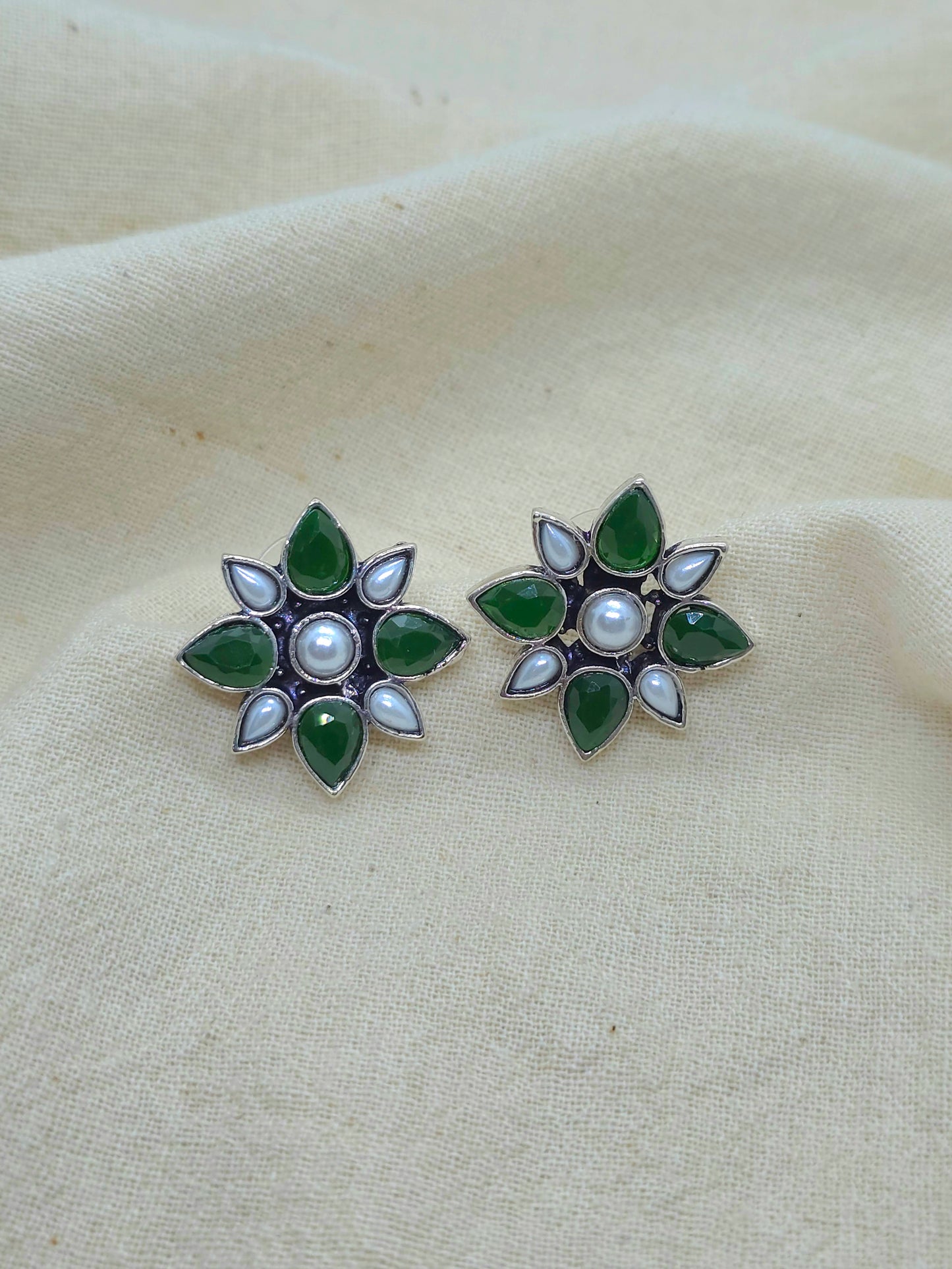 Oxidised Silver Earrings S165