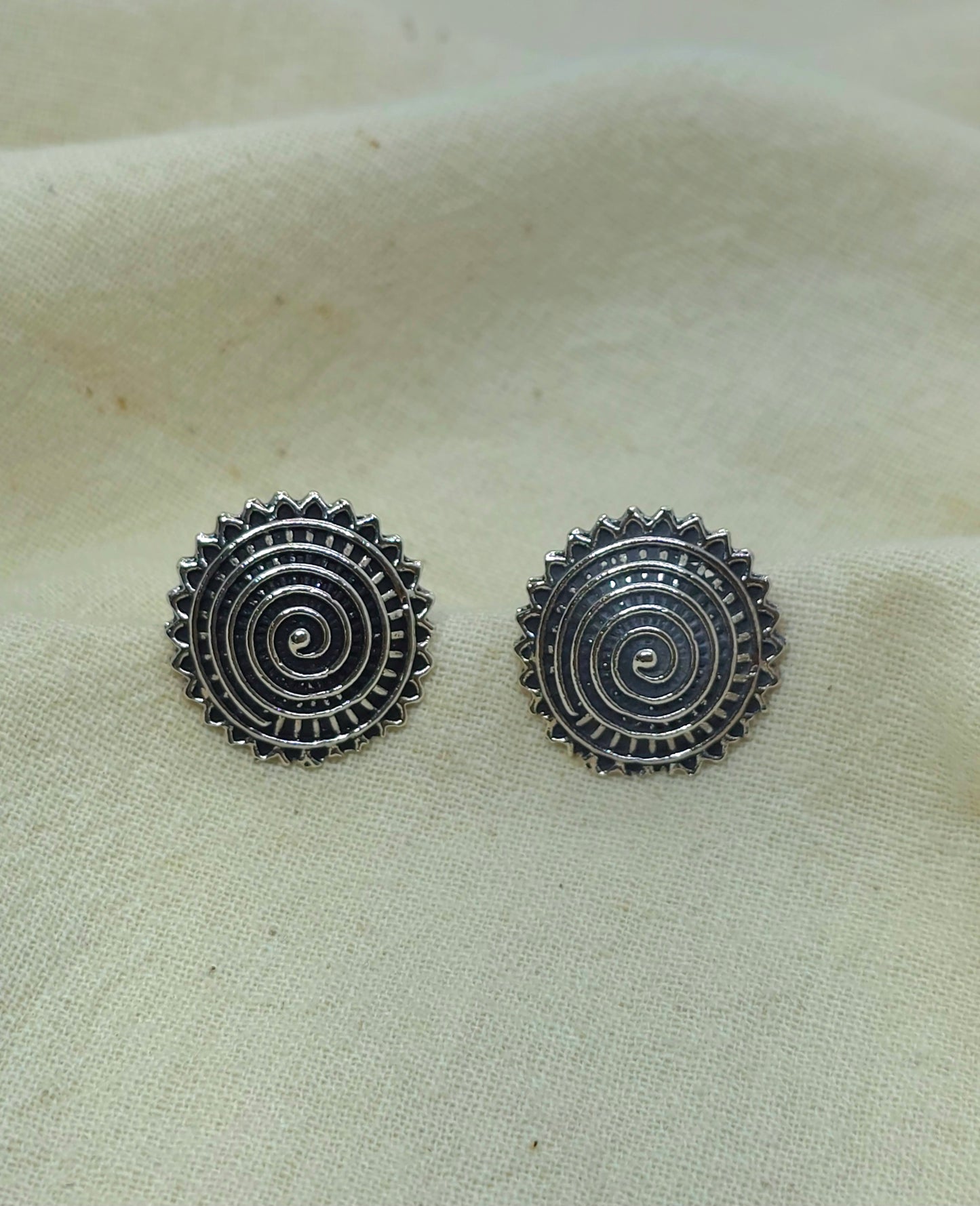 Oxidised Silver Earrings S111