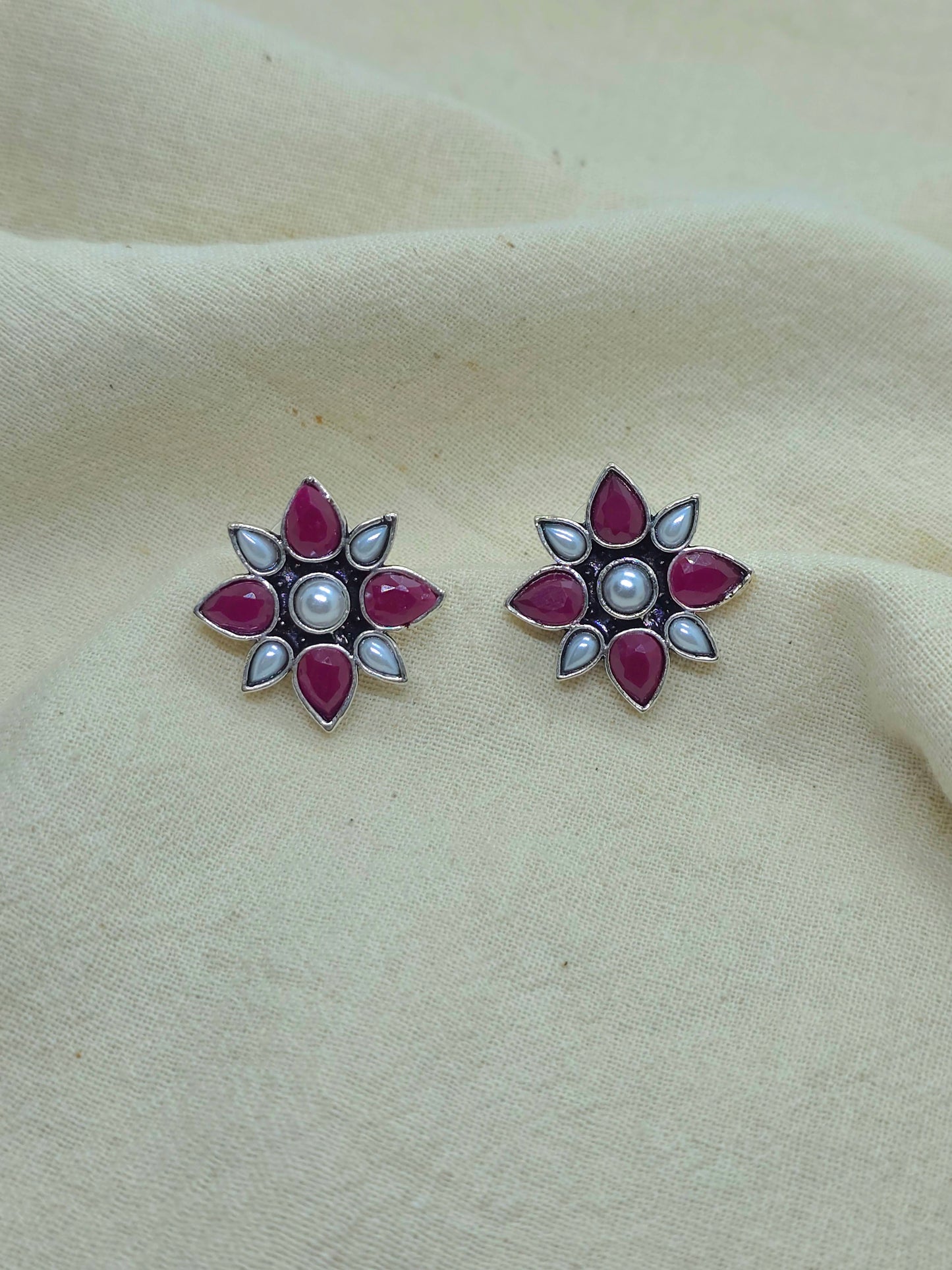 Oxidised Silver Earrings S165