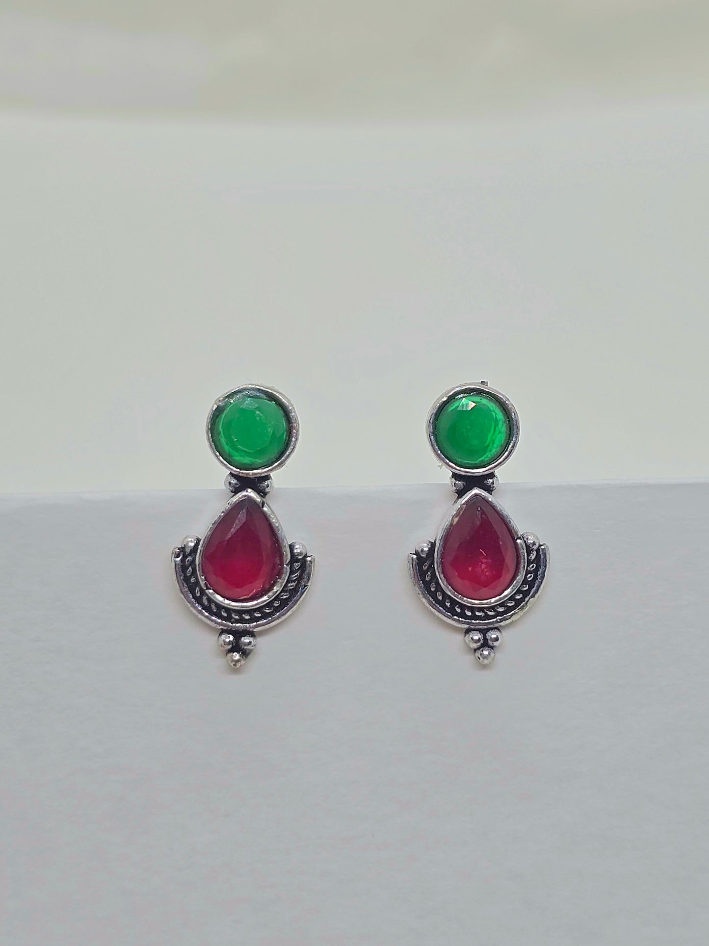 Oxidised Silver Earrings S162