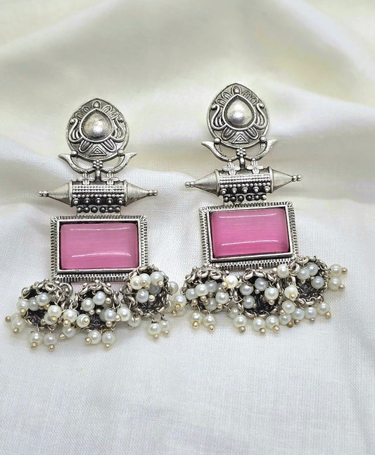 Oxidised Silver Earrings S127