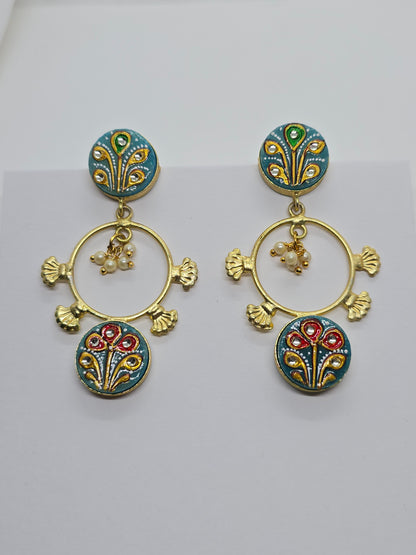 Khajuraho Hand-painted Earrings E125