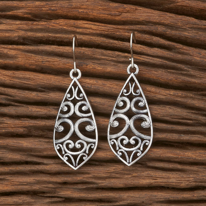 Oxidised Silver Earrings S113