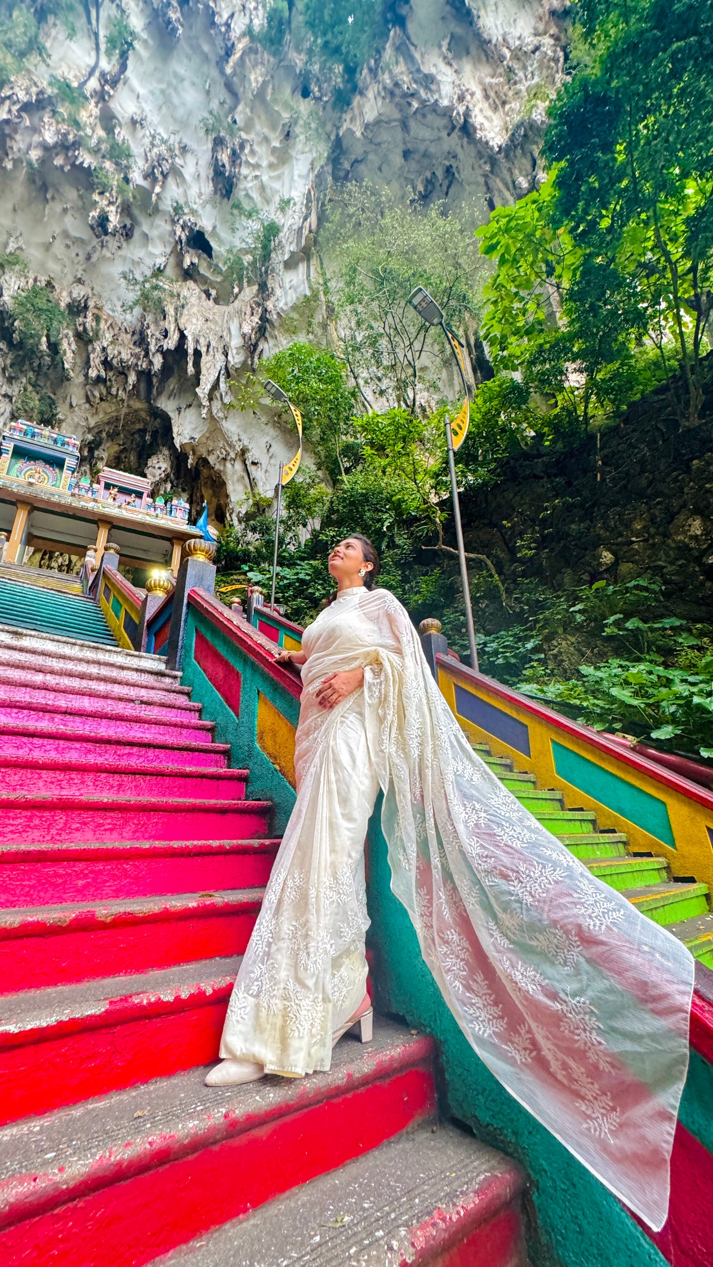 Off White Handwoven Kota Doria with Embroidery