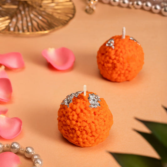 Motichoor Laddoo Candles - Pack of 2