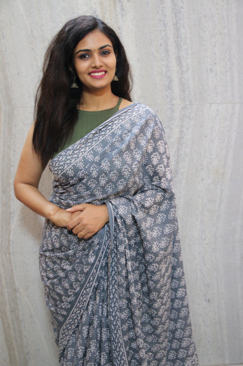 Grey Bagru Handblock Mul Cotton