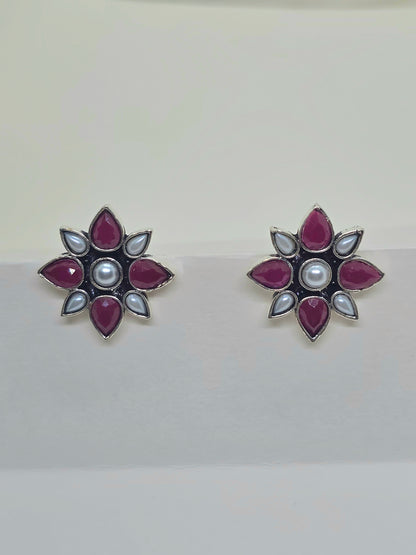Oxidised Silver Earrings S143