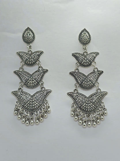 Oxidised Silver Earrings S115