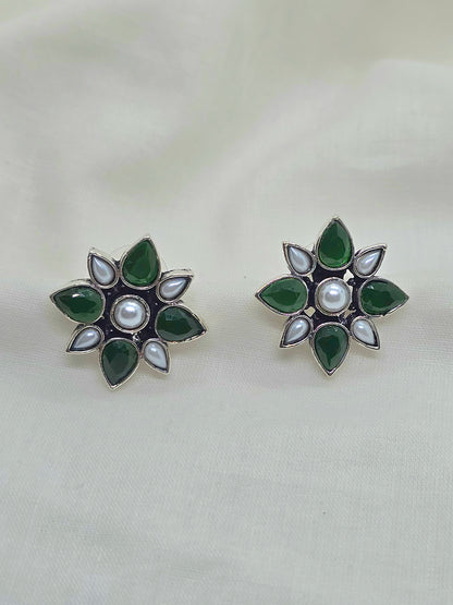 Oxidised Silver Earrings S143