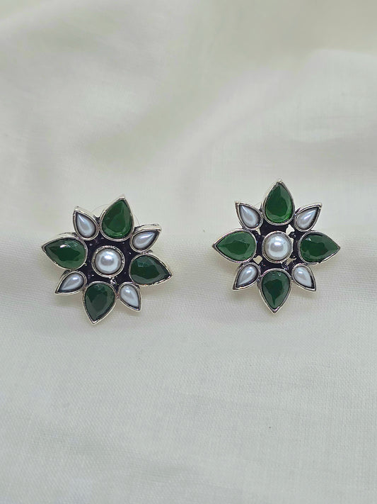 Oxidised Silver Earrings S143