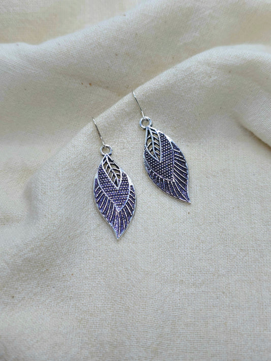 Oxidised Silver Earrings S114