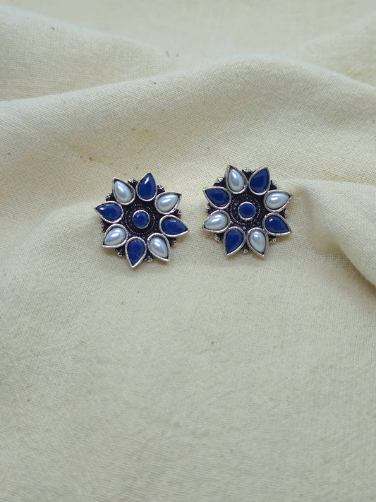 Oxidised Silver Earrings S165