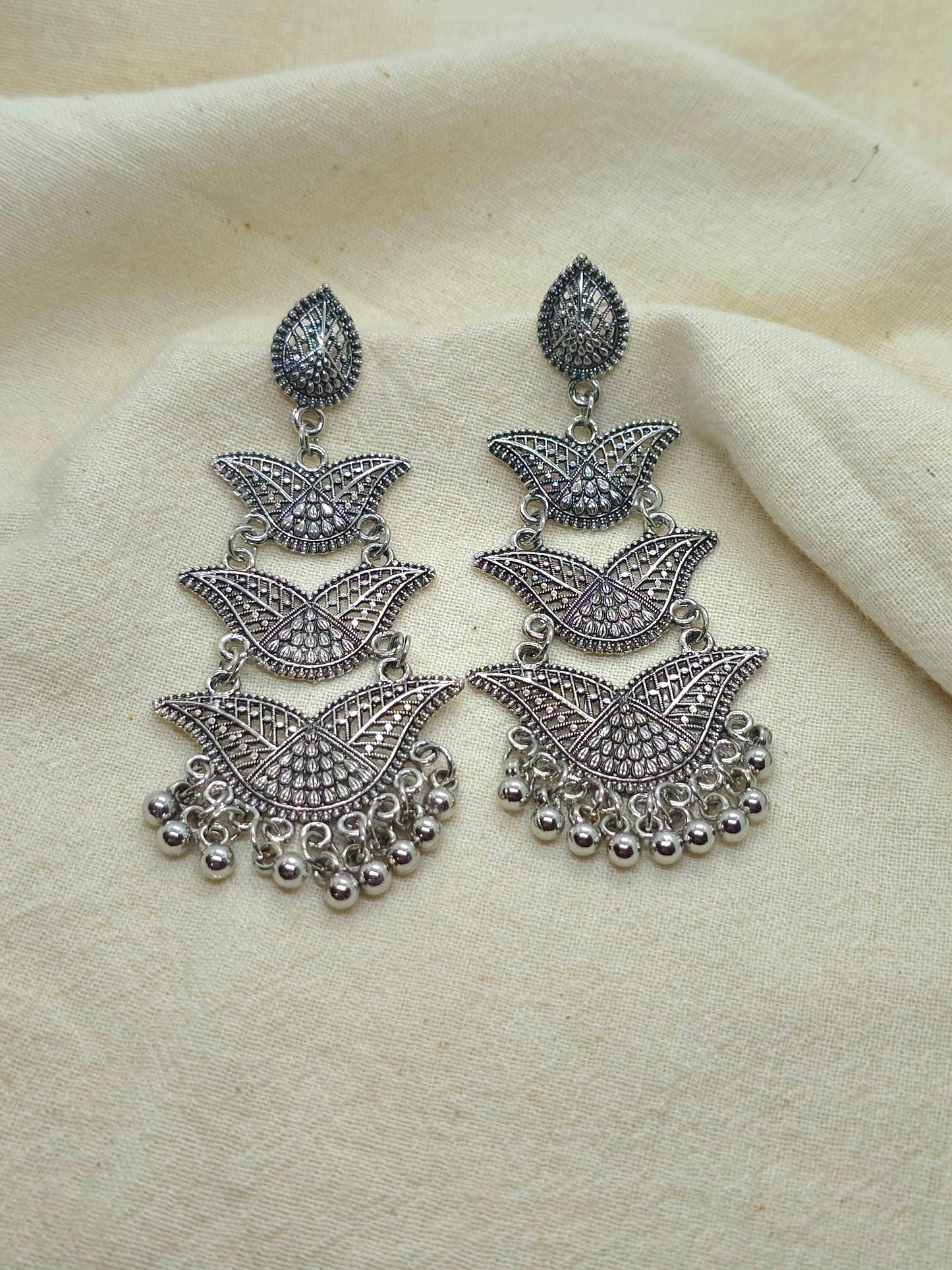 Oxidised Silver Earrings S115