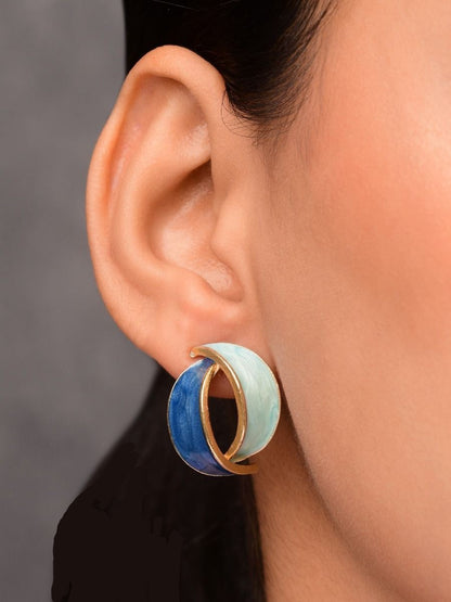 Retro Royal & Light Blue Studs K108
