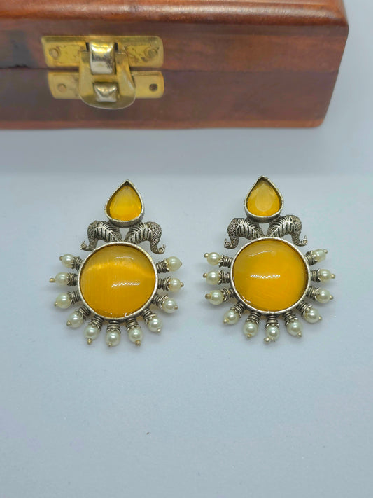 Oxidised Silver Earrings S141