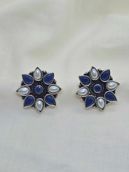 Oxidised Silver Earrings S143