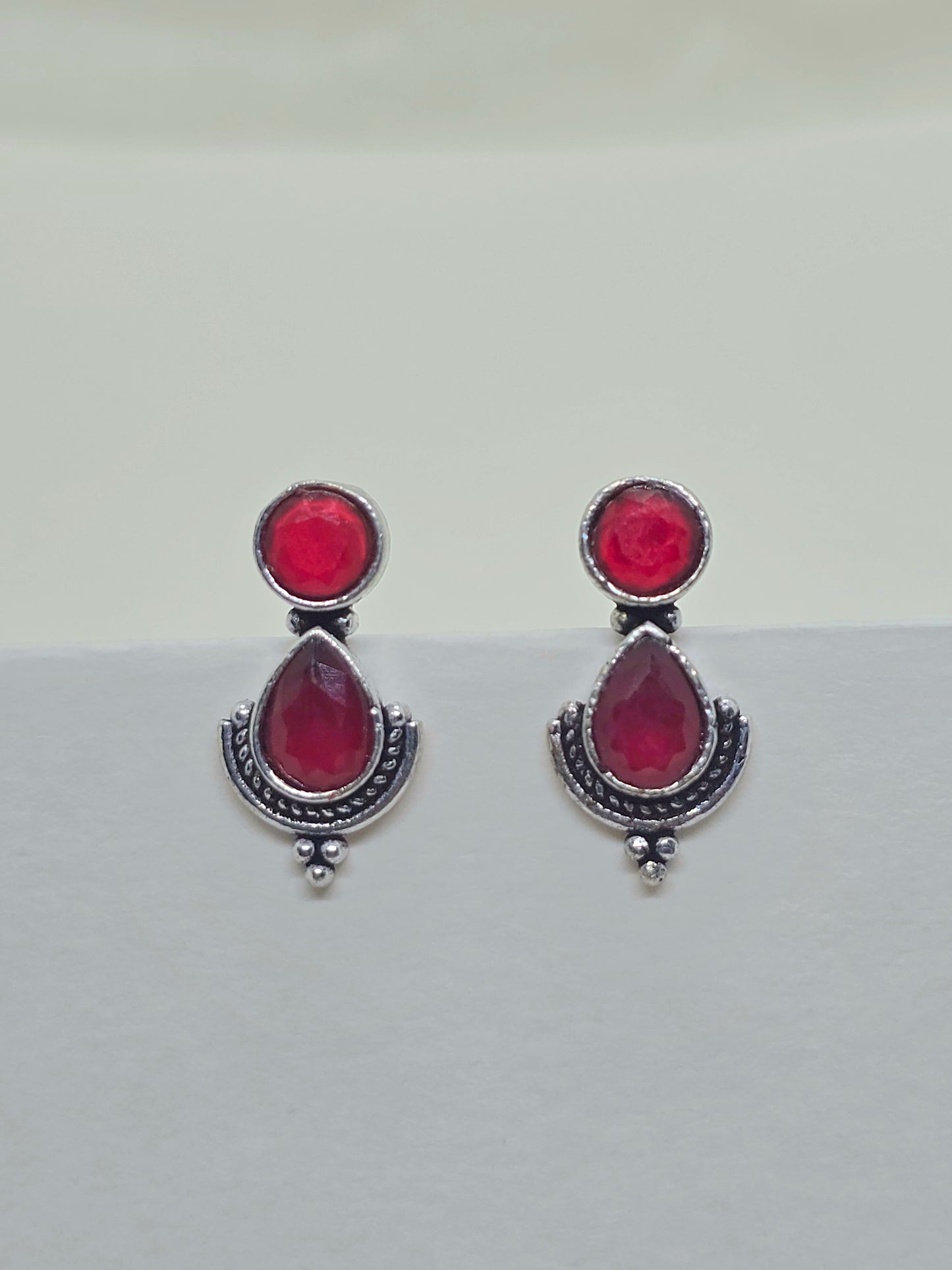 Oxidised Silver Earrings S162