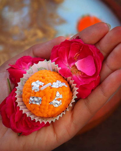 Motichoor Laddoo Candles - Pack of 4