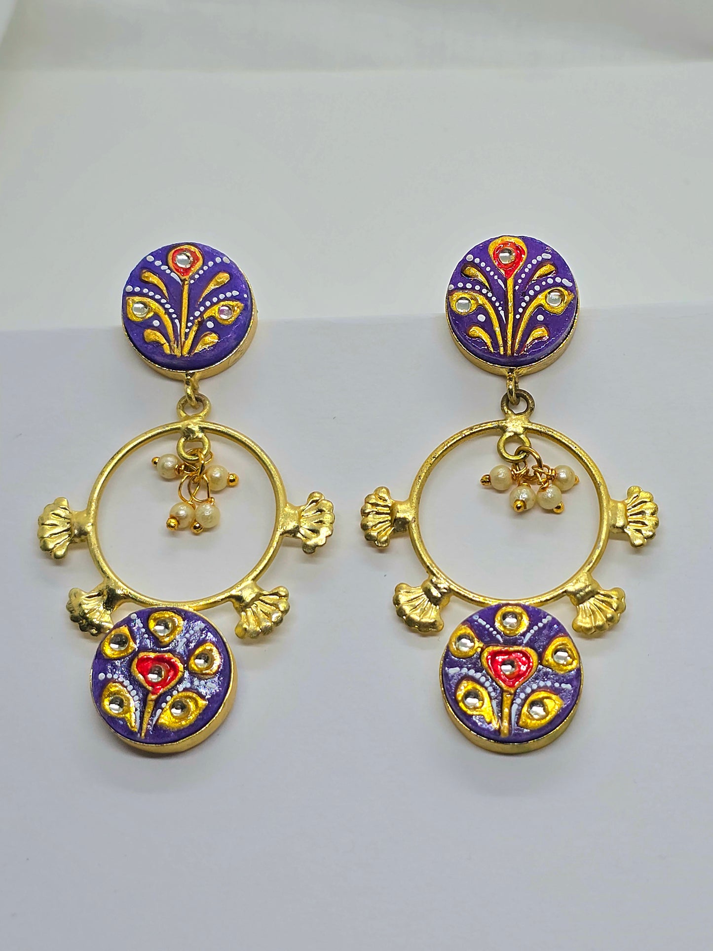 Khajuraho Hand-painted Earrings E125