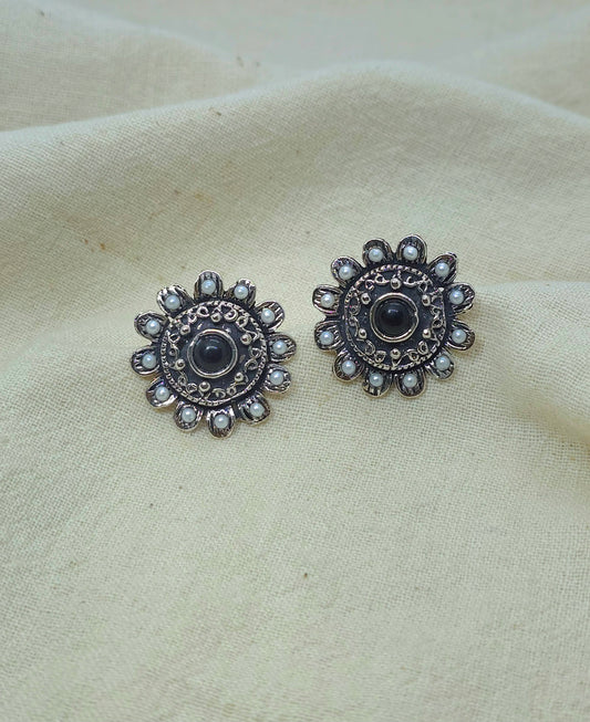 Oxidised Silver Earrings S120